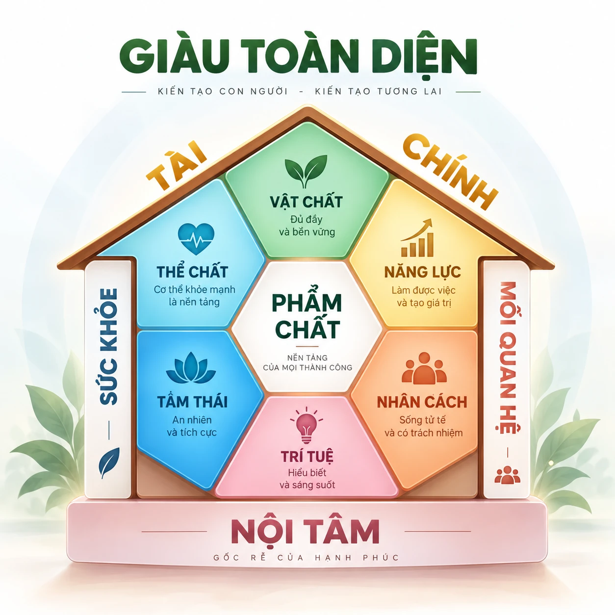 Giàu toàn diện — Kiến tạo con người · Kiến tạo tương lai